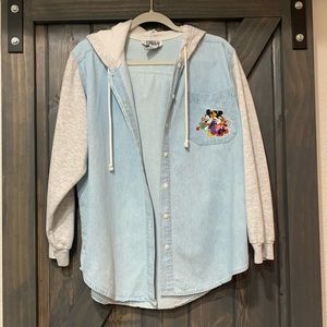 Vintage Mickey Jerry Leigh Disney Denim Hoodie 90s
